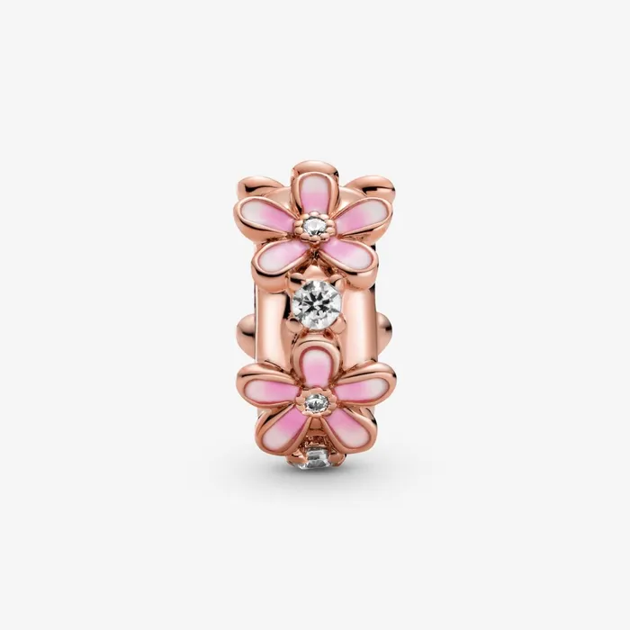 Clips Women Pandora Pink Daisy Spacer Clip Charm