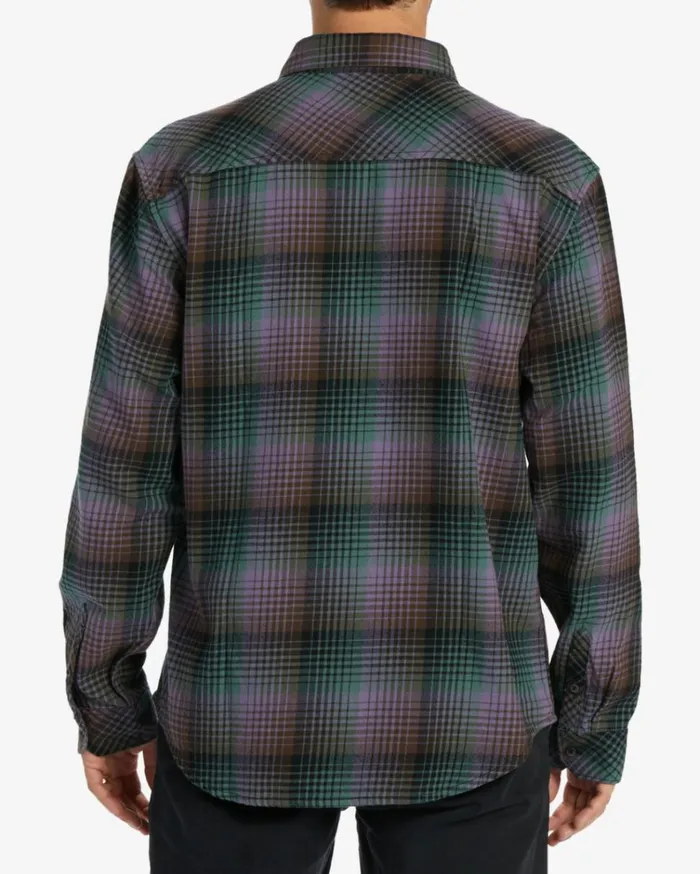 Coastline Flannel Long Sleeve Shirt Dusty Grape Men Billabong Shirts