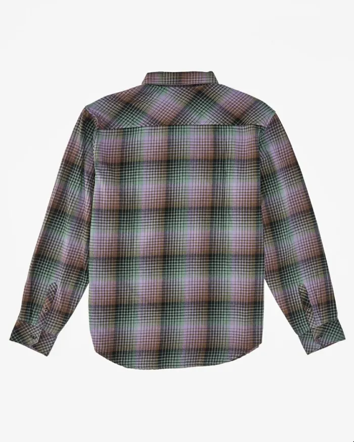 Coastline Flannel Long Sleeve Shirt Dusty Grape Men Billabong Shirts