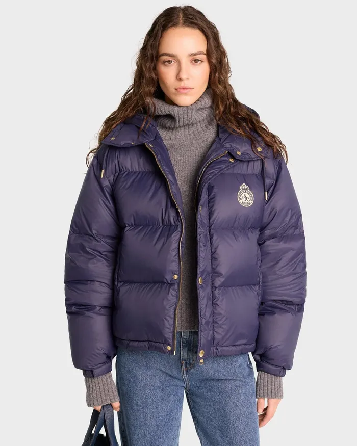 Coats Women Sporty and Rich Crown Puffer Jacket 8211 Navy