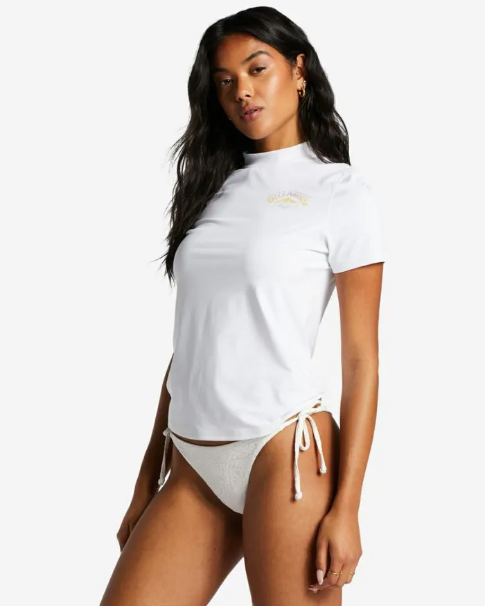 Core Long Sleeve UPF 50 Surf TShirt White Women Billabong Rashguards and Bodysuits