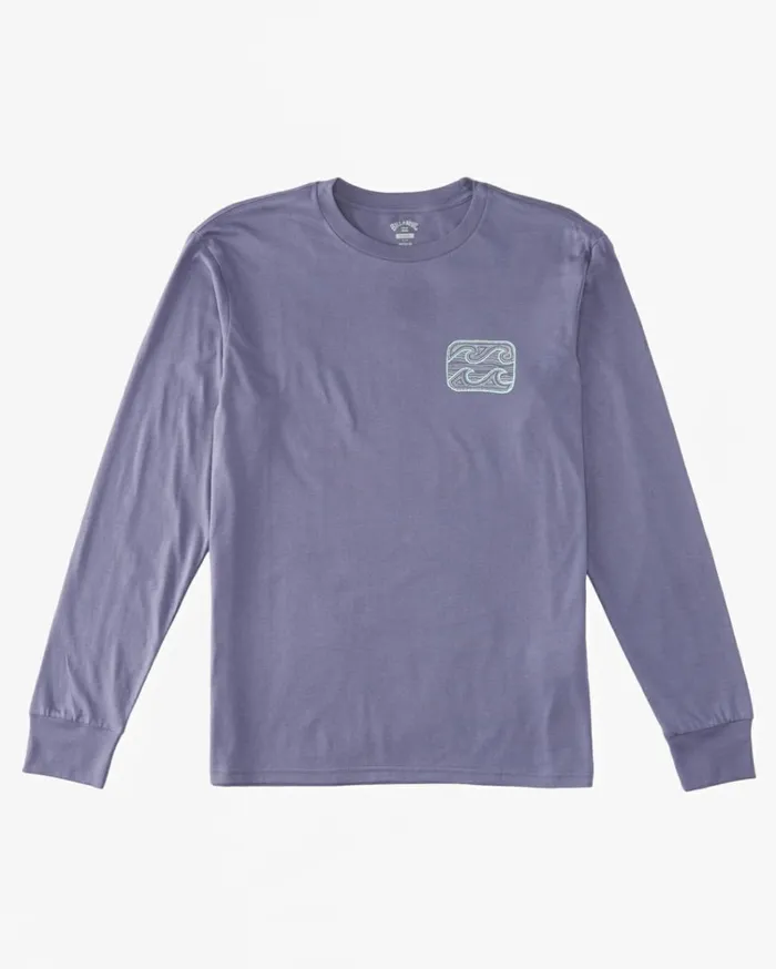 Crayon Wave Long Sleeve TShirt Dusty Grape Men Billabong TShirts