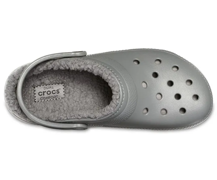 Crocs Classic Lined Clog Slate GreySmoke WomensMens Clogs