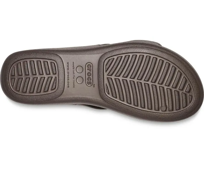 Crocs Crocs Monterey Strappy Wedge Espresso Womens Sandals