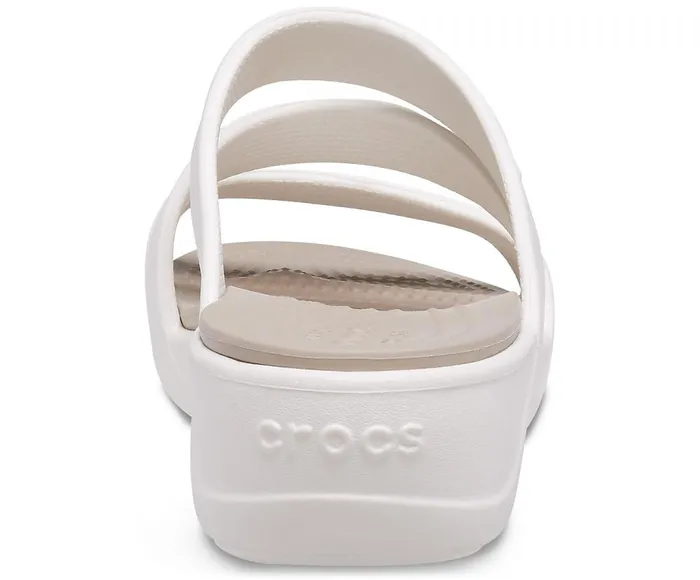 Crocs Crocs Monterey Strappy Wedge Oyster Womens Sandals