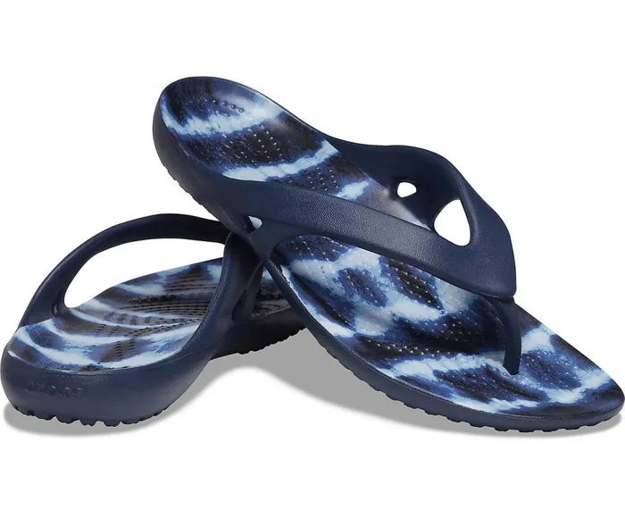 Crocs Kadee II Printed Flip Navy Womens Sandals