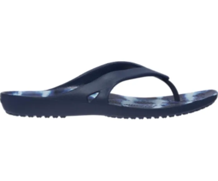 Crocs Kadee II Printed Flip Navy Womens Sandals
