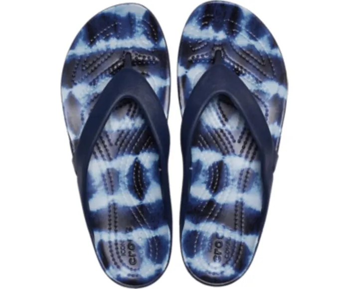 Crocs Kadee II Printed Flip Navy Womens Sandals