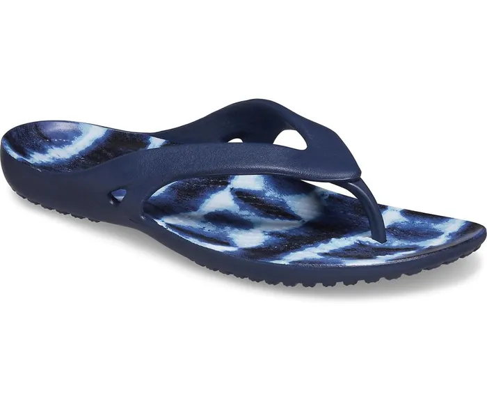 Crocs Kadee II Printed Flip Navy Womens Sandals