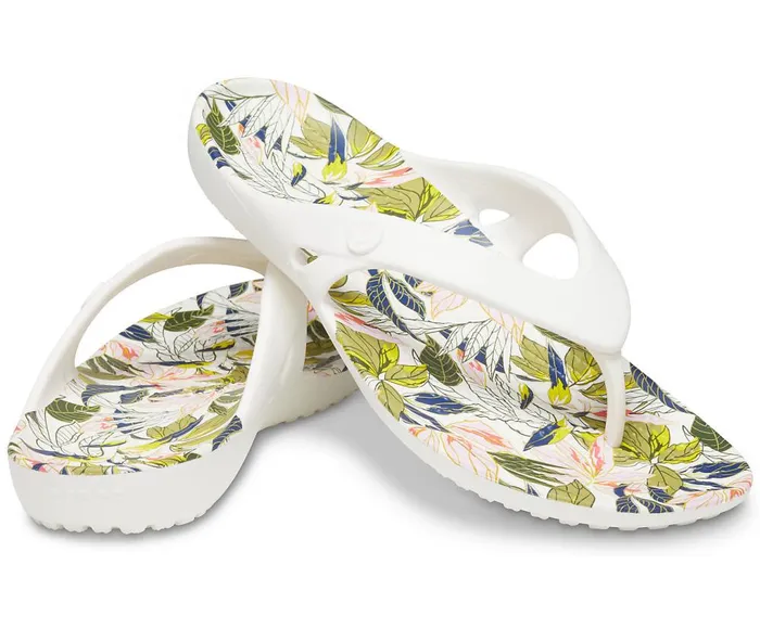 Crocs Kadee II Vera Bradley Flip White Womens Sandals