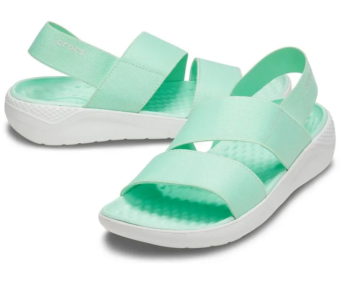 Crocs LiteRide Stretch Sandal Neo Mint Almost White Womens Sandals