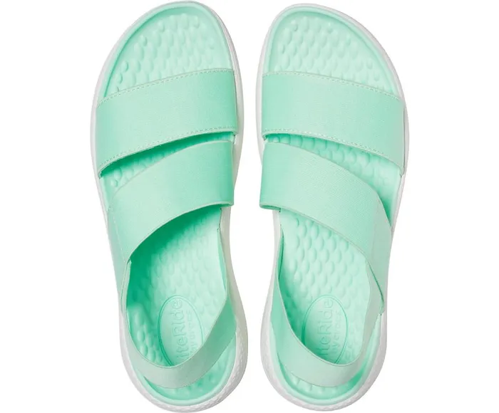 Crocs LiteRide Stretch Sandal Neo Mint Almost White Womens Sandals