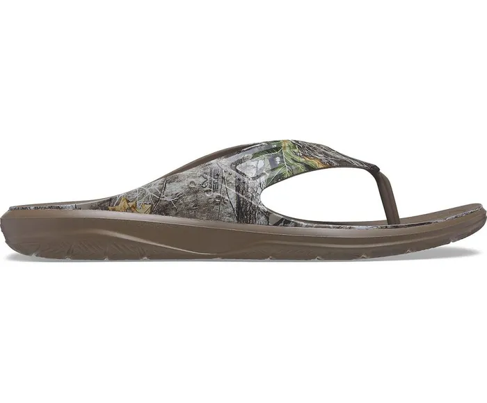 Crocs Swiftwater Realtree Edge Wave Flip Walnut Mens FlipFlops