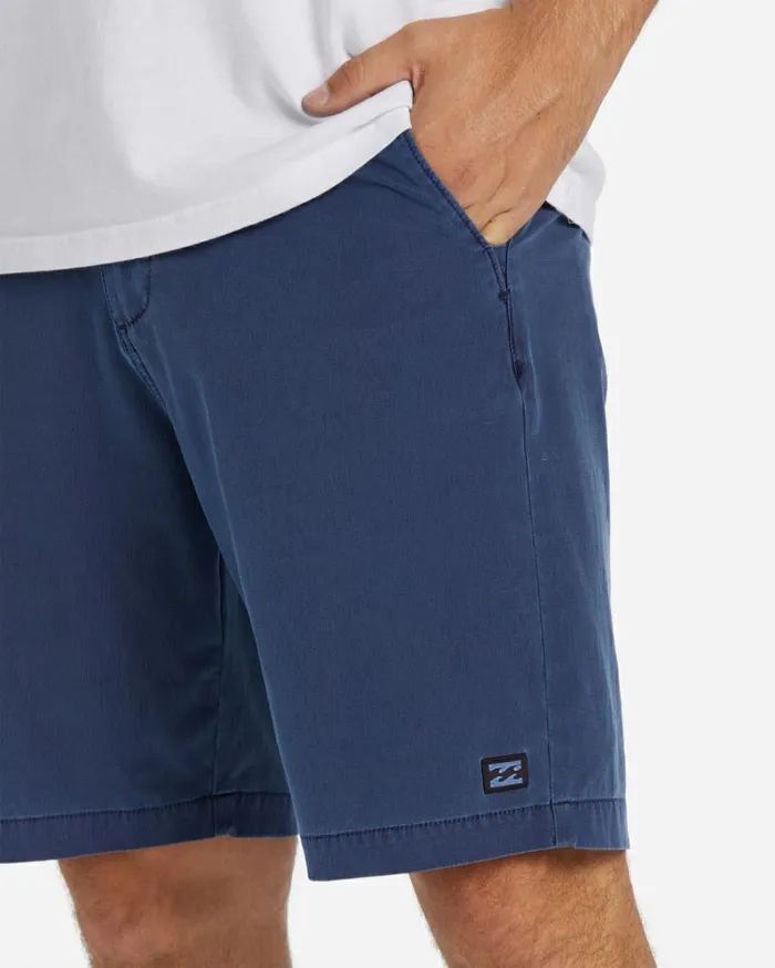 Crossfire Wave Washed 18034 Hybrid Submersible Shorts Indigo Men Billabong Shorts