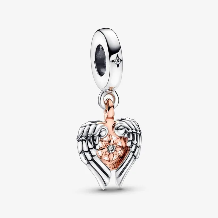 Dangle Charms Women Pandora Celestial Compass Angel Wings Dangle Charm