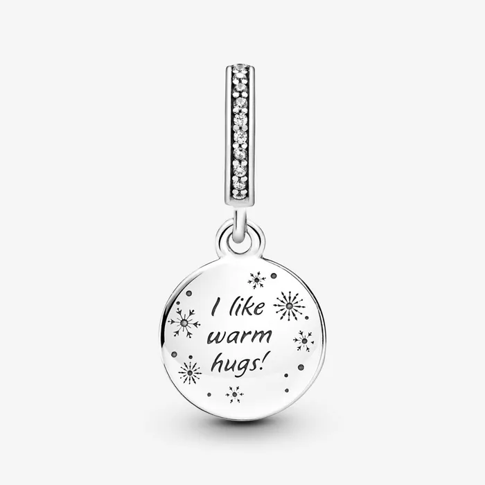 Dangle Charms Women Pandora Disney Frozen Snow Olaf Double Dangle Charm