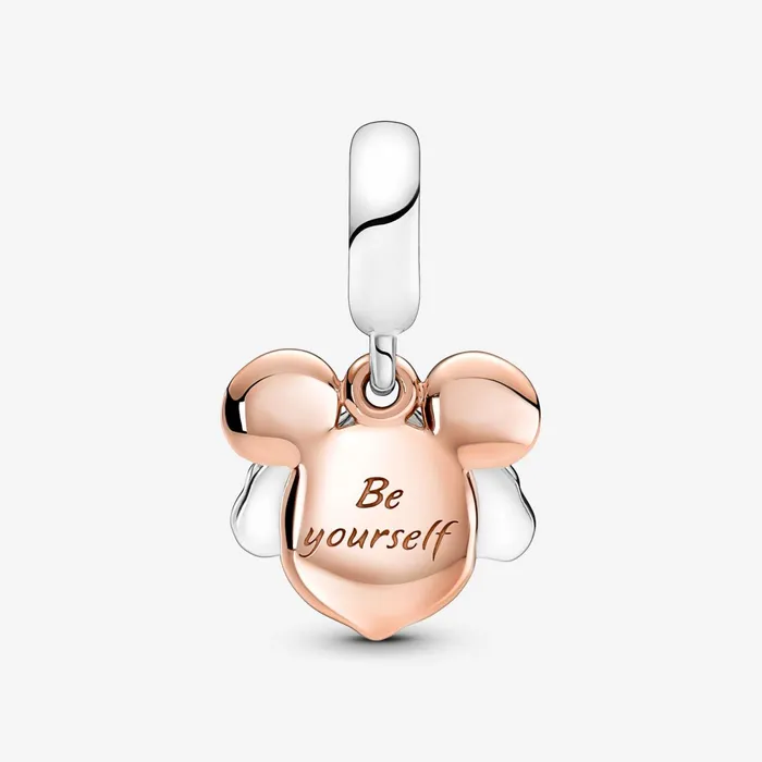 Dangle Charms Women Pandora Disney Mickey Mouse Double Dangle Charm