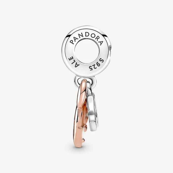 Dangle Charms Women Pandora Disney Mickey Mouse Double Dangle Charm