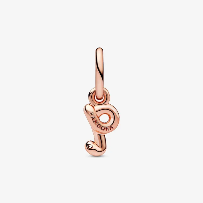 Dangle Charms Women Pandora Letter Q Script Alphabet Dangle Charm