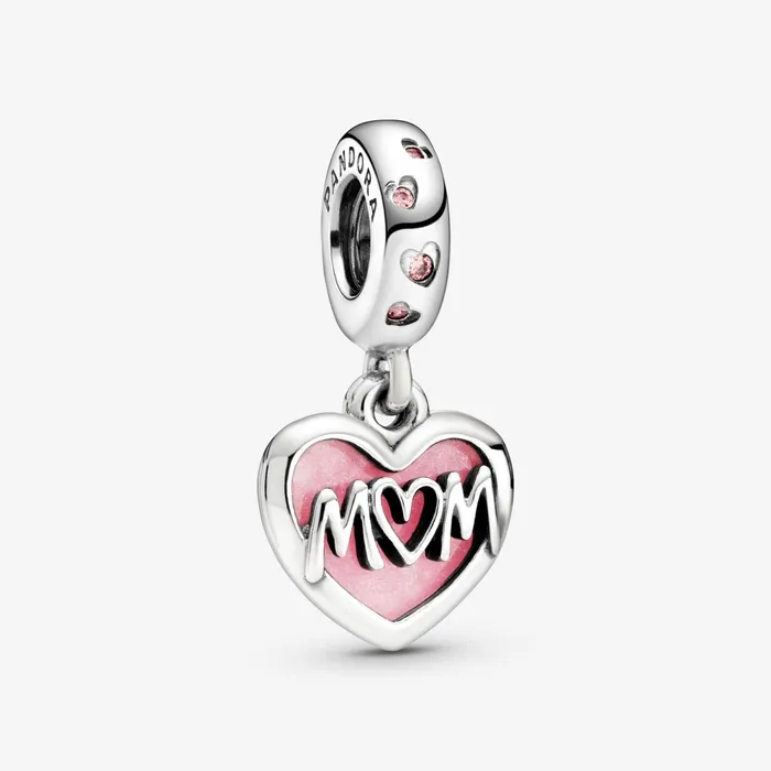 Dangle Charms Women Pandora Mum Script Heart Dangle Charm
