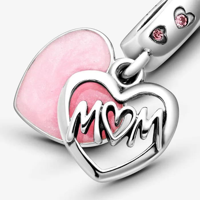 Dangle Charms Women Pandora Mum Script Heart Dangle Charm
