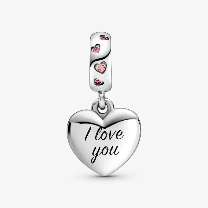 Dangle Charms Women Pandora Mum Script Heart Dangle Charm
