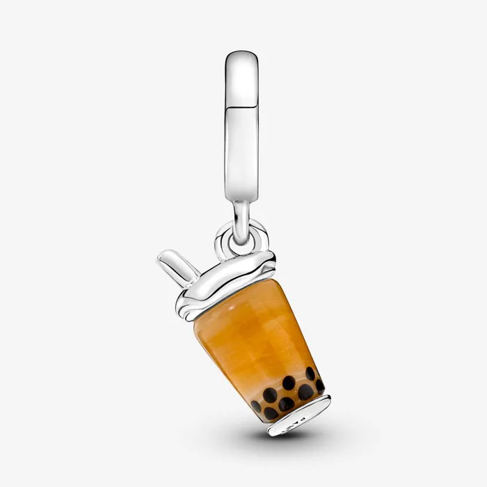 Dangle Charms Women Pandora Murano Glass Bubble Tea Dangle Charm