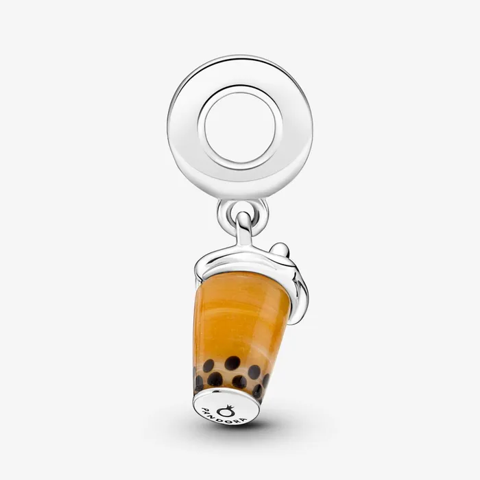 Dangle Charms Women Pandora Murano Glass Bubble Tea Dangle Charm