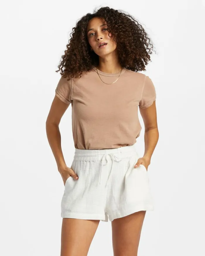 Day Tripper Elastic Shorts Salt Crystal Women Billabong Essentials