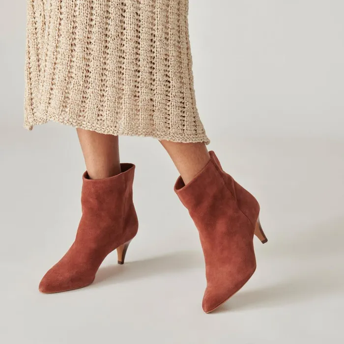 Dee Booties Cinnamon Suede Women Dolce Vita Boots and Booties
