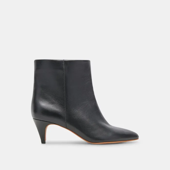 Dee Booties Jet Black Leather Women Dolce Vita Boots and Booties