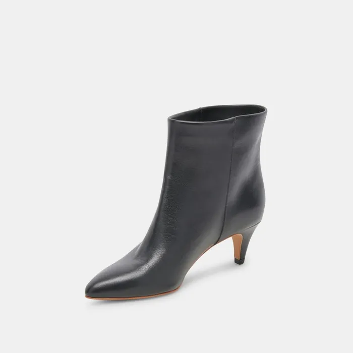 Dee Booties Jet Black Leather Women Dolce Vita Boots and Booties