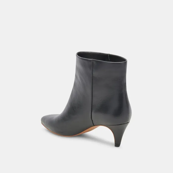 Dee Booties Jet Black Leather Women Dolce Vita Boots and Booties