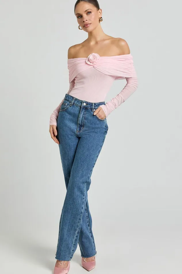 Dexter Jeans 8211 High Waisted Straight Leg Denim Jeans In Dark Blue Wash Women Showpo Conscious