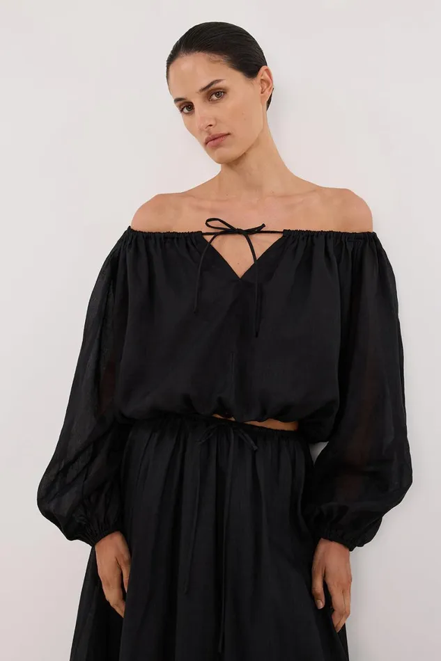 DISSH Co Ord Sets SELENE BLACK RAMIE LONGSLEEVE TOP 8211 Women