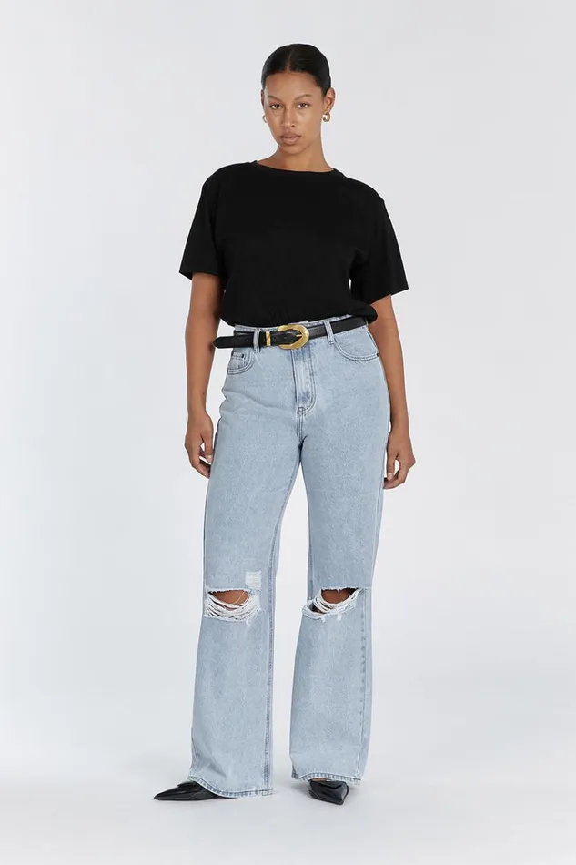 DISSH Jeans ARCHIE BLUE HIGH RISE RIPPED JEAN 8211 Women