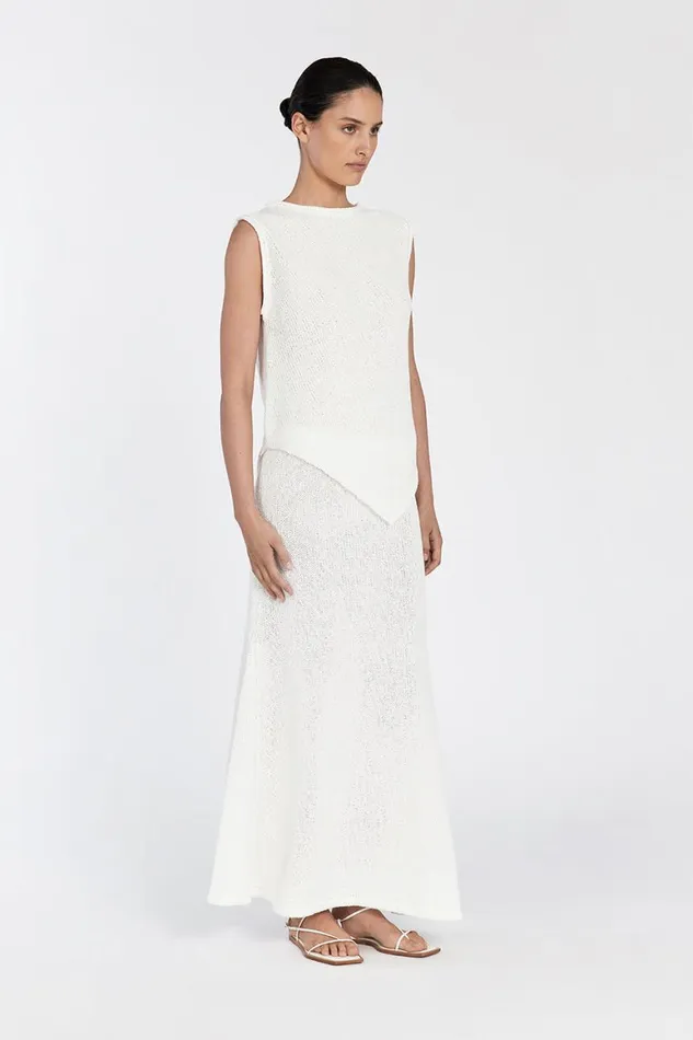 DISSH Knitted ALTHEA OFF WHITE ASYM KNIT TOP 8211 Women