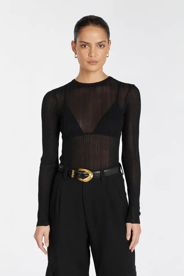 DISSH Knitted HARPER BLACK LSLEEVE KNIT TOP 8211 Women