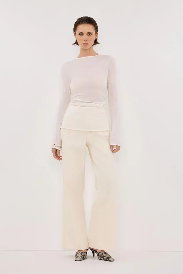DISSH Knitted NICO OFF WHITE MERINO KNIT TOP 8211 Women