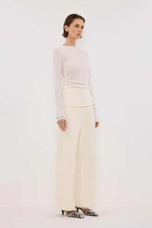 DISSH Knitted NICO OFF WHITE MERINO KNIT TOP 8211 Women
