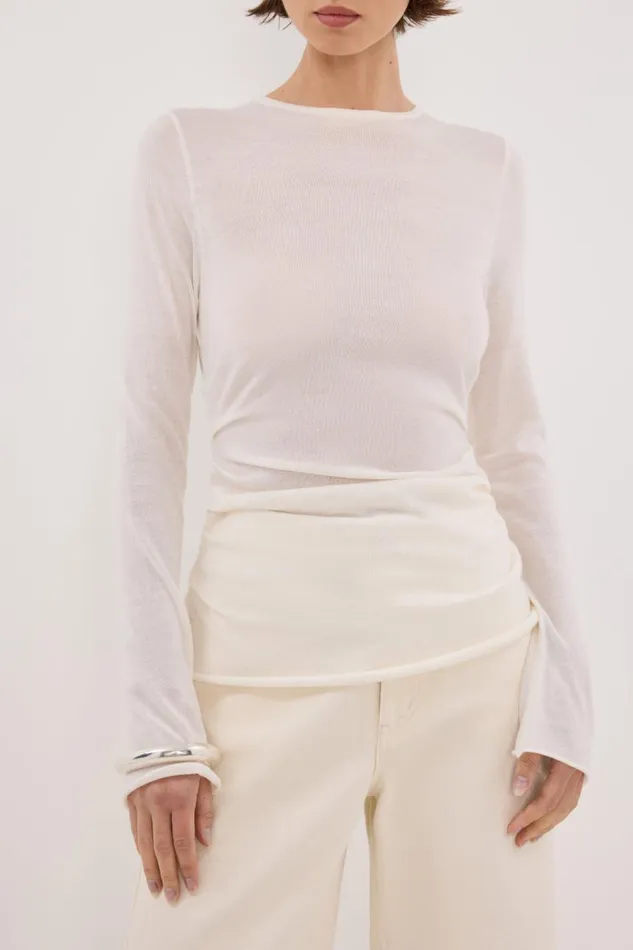 DISSH Knitted NICO OFF WHITE MERINO KNIT TOP 8211 Women