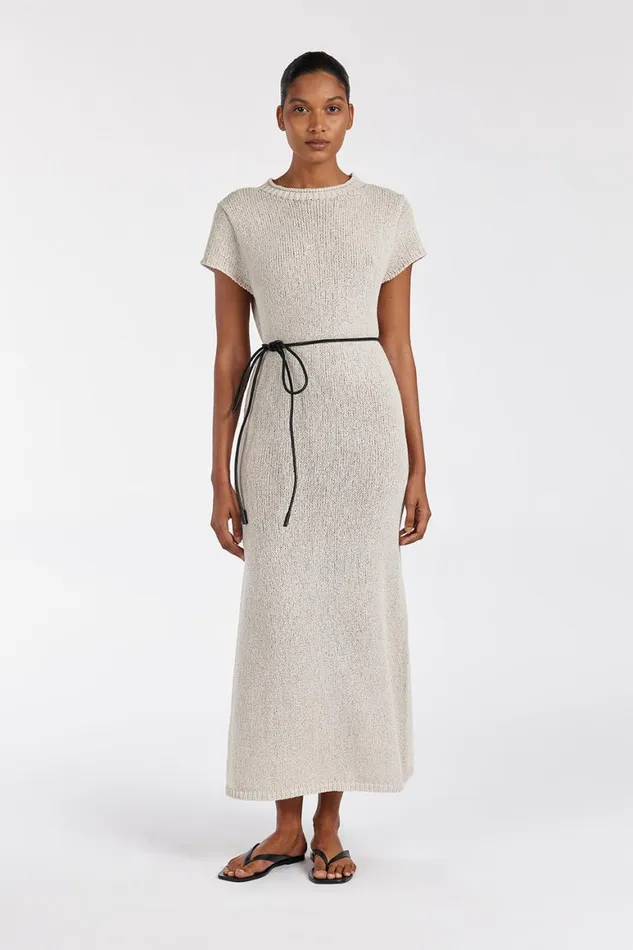DISSH Midi Dresses LEO CHALK KNIT MIDI DRESS 8211 Women