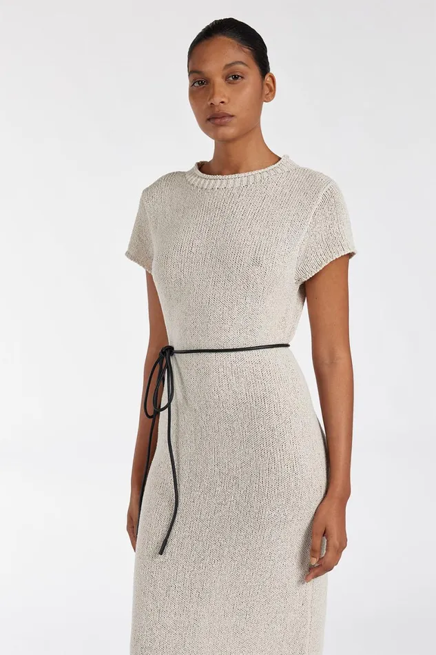 DISSH Midi Dresses LEO CHALK KNIT MIDI DRESS 8211 Women