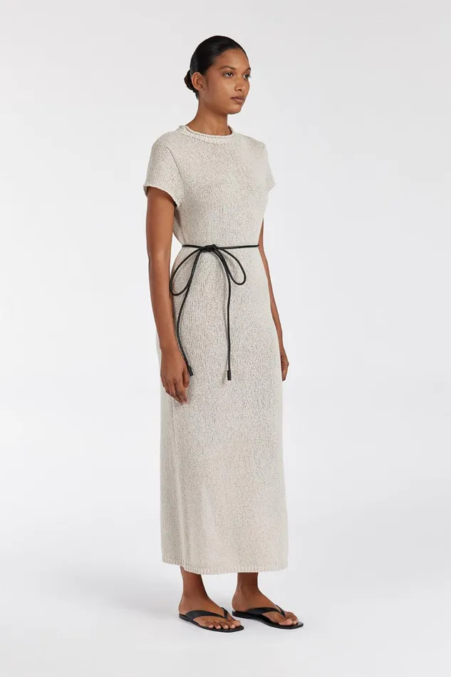 DISSH Midi Dresses LEO CHALK KNIT MIDI DRESS 8211 Women