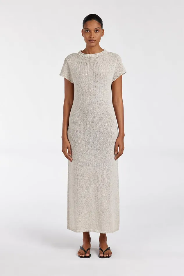 DISSH Midi Dresses LEO CHALK KNIT MIDI DRESS 8211 Women
