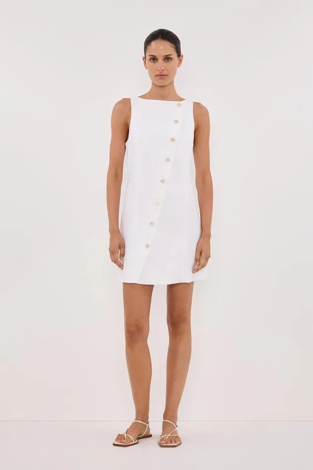 DISSH Mini Dresses TOMMY WHITE LINEN MINI DRESS 8211 Women