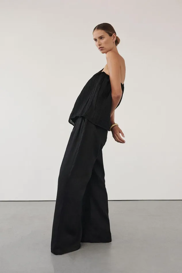 DISSH Pants HOLDEN BLACK LINEN PANT 8211 Women