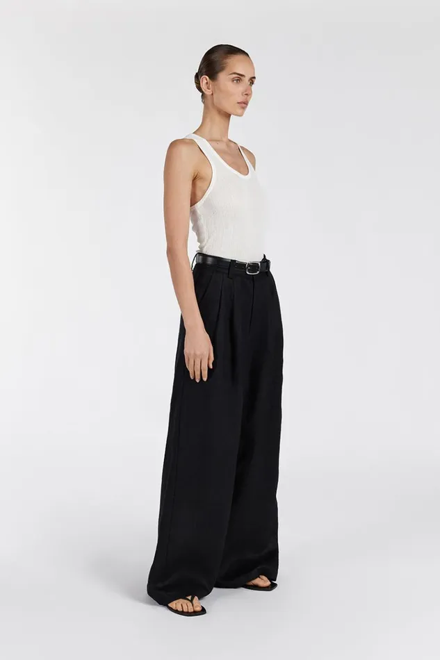 DISSH Pants HOLDEN BLACK LINEN PANT 8211 Women