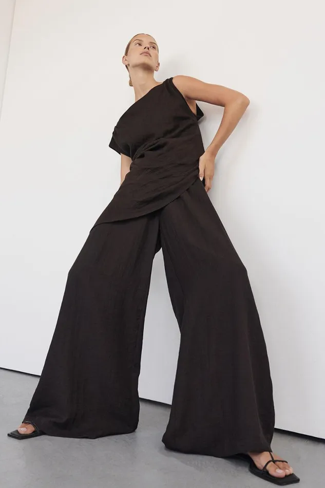 DISSH Pants SHYLA BITTER CHOC WIDE LEG PANT 8211 Women