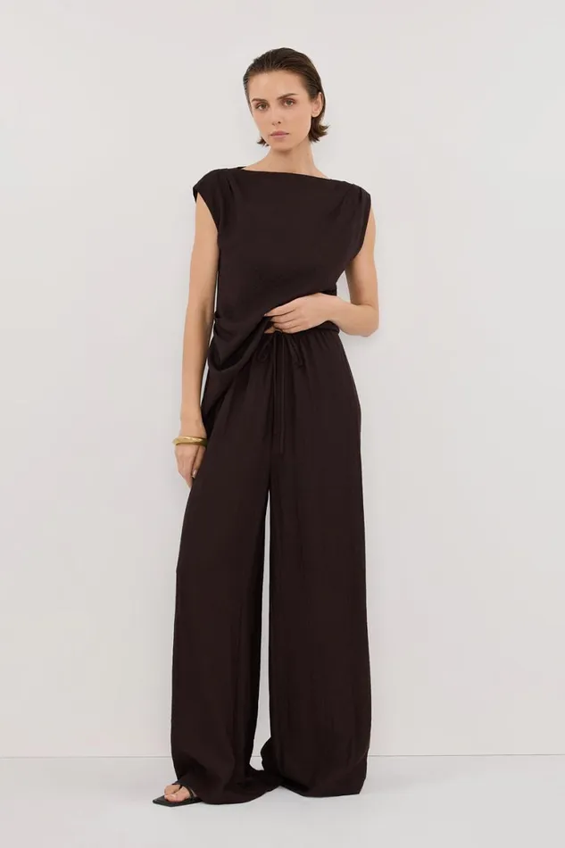 DISSH Pants SHYLA BITTER CHOC WIDE LEG PANT 8211 Women